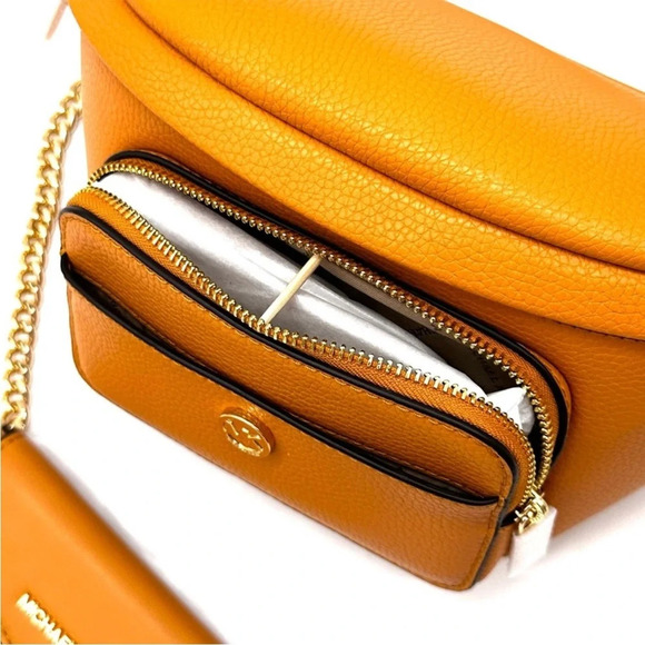 Michael Kors Maisie Large 2 in 1 Sling Pack Crossbody Bag Cider